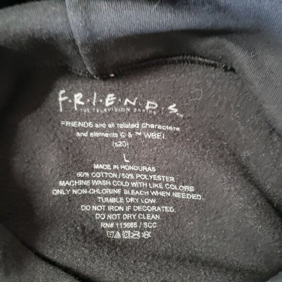 Friends TV Show Black Hoodie How You Doin Sleeves Nostalgia Sitcom Casual Relax - Picture 4 of 4